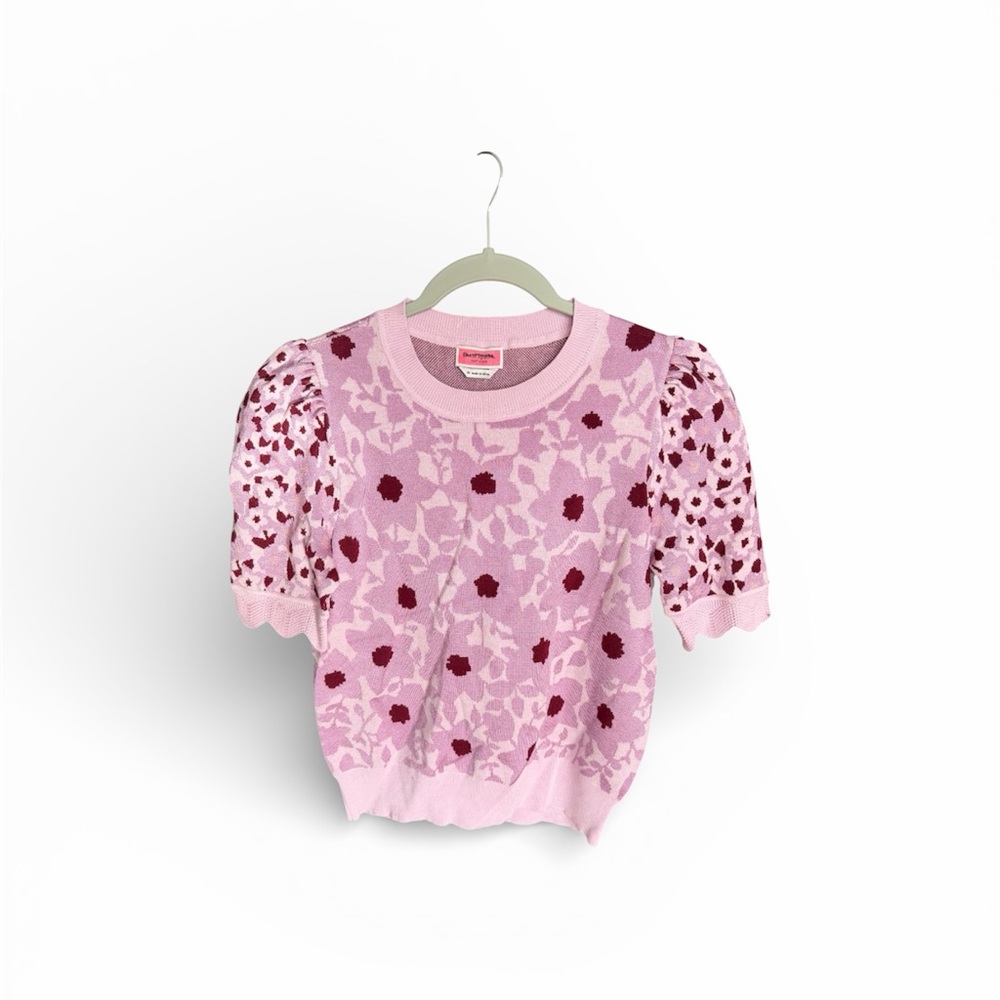 Kate Spade Pink Floral Sweater size Medium